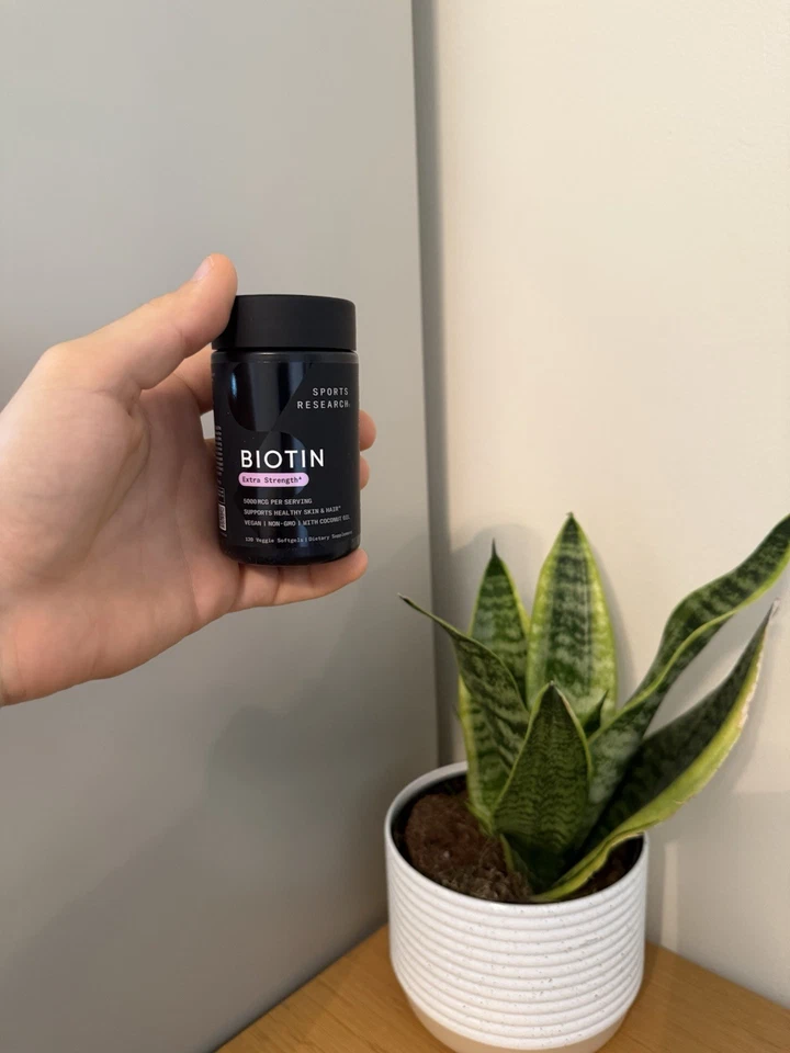 Cápsulas blandas de biotina Sports Research, 5000 MCG - 120 unidades Foto 1 de 1