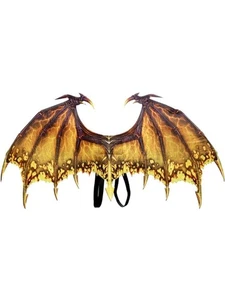 Costume Ali di Drago Halloween Cosplay Martedì Grasso Festa Carnevale Puntelli Giallo - Foto 1 di 2