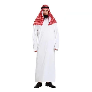 Neu Erwachsene Herren Araber Verkleidung Kostüm Cosplay Halloween Party Outfit Set` - Bild 1 von 14