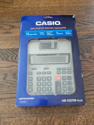 Casio HR-150TM Plus-W Desktop 12-Digit Printing Calculator - New In Box  - Image 1 of 4