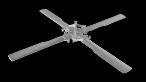 1/32 Metallic Details MDR3267 Mh-60 UH-60 HH-60 tail rotor 3D Printed - Picture 1 of 7