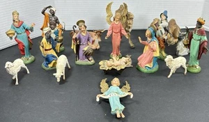 Vintage Depose Italy Fontanini Nativity Set 17 Pcs 3-4” Tall, Mary, Musicians - Picture 1 of 23