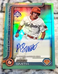2025 Topps Pro Debutto Aidan Smith Aqua Foil Auto #'d 48/75 Raggi Hot Rods PD-181 - Foto 1 di 2