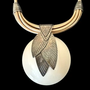 Vtg Max Debraine Chunky Choker Necklace Signed Designer France Deco Bib Collar - Picture 1 of 17