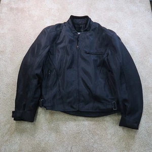 Motorcycle Riding Jacket Men's Medium Armored Padded Black River Road - Picture 1 of 12