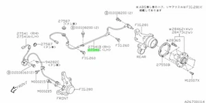 Conjunto de sensor-Abs, trasero izquierdo para: Subaru Impreza GDA GDB WRX STI 01-07 - Imagen 1 de 1