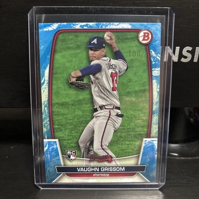Vaughn Grissom 2023 Bowman RC #42 Blue wave Parallel #100/125 Atlanta Braves - Image 1 of 2