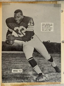 Cleveland Browns JIMMY BROWN 8x10 Revista Recorte Foto HOFer Fútbol - Imagen 1 de 1