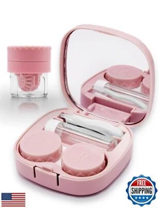 Vastsoon Contact Lens Case with Cleaner Washer, Travel Size Cute Colored Cont - Picture 1 of 5