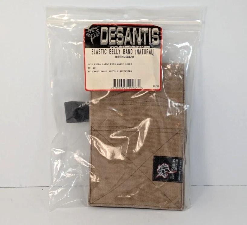 Funda ambidiestra banda elástica para el vientre DeSantis 060NJG4Z0 44-50 cuero natural Foto 1 de 4