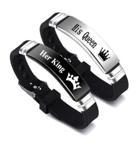 Couple Bracelets Love Queen And King - Picture 1 of 2