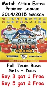 Match Attax Extra Premier League 2014/15 Full Team Base Sets & Duo - Picture 1 of 19