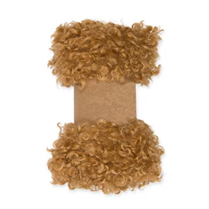 Lammfellimitat Fleece Borte 0,9 m x 10 cm breit camel - Bild 1 von 1