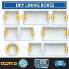 10x APPLEBY DRY LINING BACK BOX Plasterboard SINGLE DOUBLE Round 1G 2G 35mm 47mm