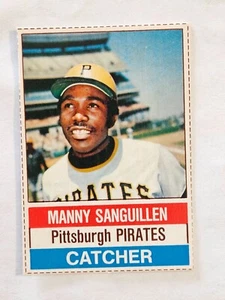 1976 Hostess Card #72 Manny Sanguillen Pittsburgh Pirates EXCELLENT Actual scan - Picture 1 of 2