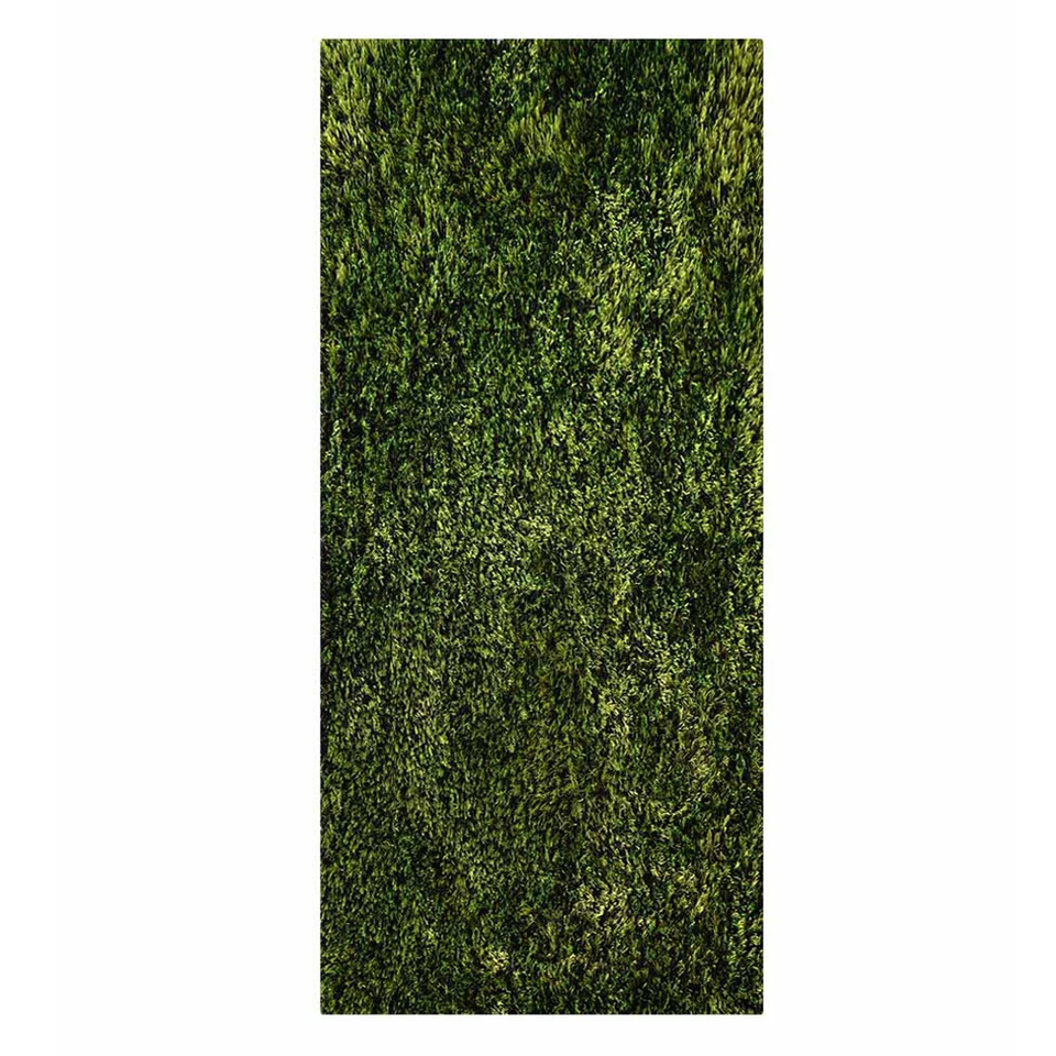 Eco-Friendly Hand Tufted Shag Polyester Area Rug Solid Green BBH Homes BBK00108 - Image 1 of 1