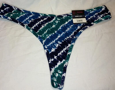 Хлопковые трусики-стринги без границ размер XXXL (21) многоцветный галстук краситель дизайн - Изображение 1 из 3