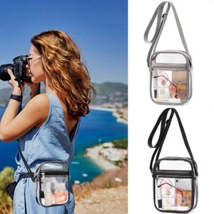 Clear Crossbody Bag Clear Purse Bag Adjustable Shoulder Strap Stadium Approved - Picture 1 of 5