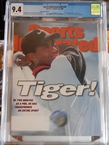 Tiger Woods 1st Cover Sports Illustrated Magazine 10/28/96   CGC 9.4 - Picture 1 of 2