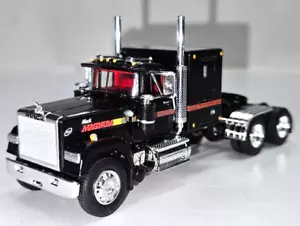 DCP black Mack Superliner Magnum 60" flattop sleeper tractor 1/64 new no box.. - Picture 1 of 6