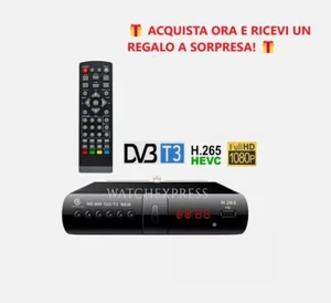 DECODER DIGITALE TERRESTRE 4K HDMI H26 DVB-T3 TV con Telecomando Scart + OMAGGIO - Foto 1 di 6