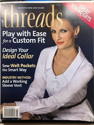 threads magazine January 2016 Custom Fit; Design Collars; Sew Welt Pockets - Image 1 of 4