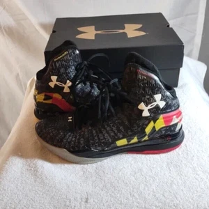 Under Armour Clutchfit Drive 3 High top Sneakers - Maryland Style- Size 8 w/Box - Picture 1 of 16
