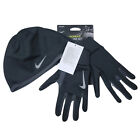 Ensemble chapeau et gants therma pour femmes Nike taille X-petit / petit noir gris course