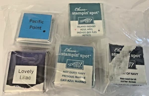 Lot of 5 Stampin Up Ink pad 1 x 1 inch SPOT LotA Spots pads HEAVILY USED AS IS - Picture 1 of 2