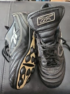 REEBOK Black Football Soccer Baseball Cleats mens Size 3 - Picture 1 of 2