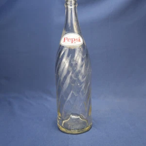1961 Pepsi-Cola Pepsi - 1 PINT 10 FL. OZ. SWIRL PATTERN Crown Top - 12" X 3 3/8" - Picture 1 of 11