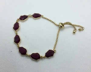 Bracciale Sfaccettatura Pietre Marroni Regolabile - Foto 1 di 1