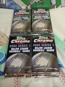 2002 Topps Chrome Baseball Series 1 Hobby 24 Loose Packs = 1 Box - Picture 1 of 3