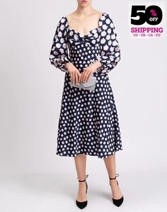 RRP€530 SACHIN & BABI Melody Dress US4 UK8 IT40 S Blur Floral Cut Out Back - Picture 1 of 11