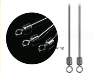 50/100pcs Fishing Spinner Shaft Looped Wire Stainless Steel Lure Making Supplies - Picture 1 of 10