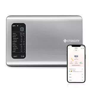 Bilancia da Cucina Smart Food con Calcolatrice Nutrizionale, App Gratuita con 19 Nutrienti - Foto 1 di 12