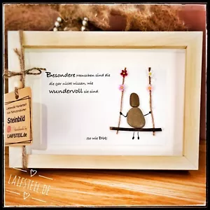 Steinbild "Besondere Menschen..." 🌷 handmade Geschenkidee von LAIFSTEIL - Bild 1 von 8