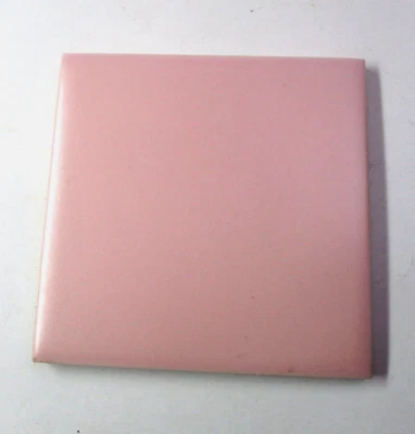 1 Ceramic Tile Robertson USA Matte Pink 4-5/16" Square 1950s Retro Vintage MCM - Image 1 of 4