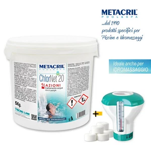 ChlorNet 20 4 azioni 5 KG + Dosatore Galleggiante per SPA e PISCINA - Foto 1 di 2