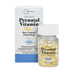 Premama Prenatal Vitamins, Essential Nutrients for You and Baby, 28 Capsules - Picture 1 of 7