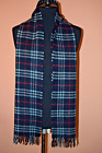 Burberry Vintage Scarf Classic Small Nova Check Lambswool Blue Color