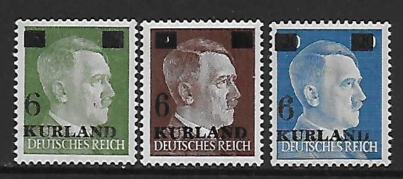 German Occupation Kurland stamps 1945 MI 1-3 MNH VF - Image 1 of 1