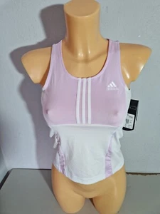 ADIDAS TENNIS Shirt Tank Top Gr. 32 / 34 rosa - weiß climalite NEU - Picture 1 of 3