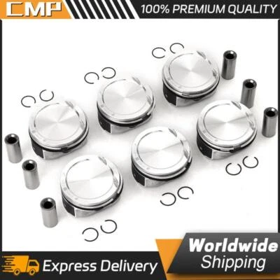 6x Pistons & Rings Set For Volvo S80 V70 XC60 XC70 XC90 3.2 L6 T6 B6324S Engine - Image 1 of 4