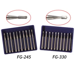 Fresas dentales de carburo de acero de tungsteno Bur FG # 330 FG #245 aptas para pieza de mano de alta velocidad - Imagen 1 de 19
