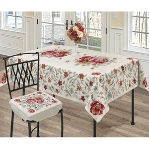 Copritavolo Tovaglia Coprisedia jacquard cinigliato FLORA Bordeaux accessori coo - Foto 1 di 22