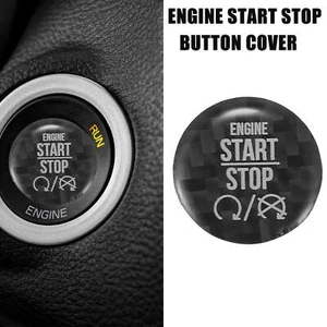 Adesivo copri pulsante stop avviamento motore nero per Dodge Charger Challenger 15-21 - Foto 1 di 6