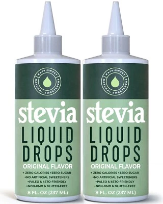 Nastrisweet Liquid Stevia Drops 8 fl oz 2pack, Plant-Based Keto Sugar Substitute - Image 1 of 4