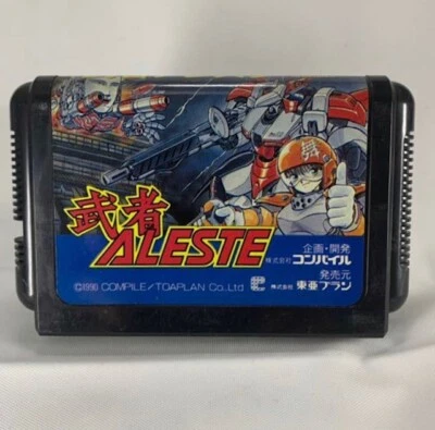 Mega Drive Musha Aleste Sega Compile cartridge Manual Tested Work Japan F/S - Image 1 of 4