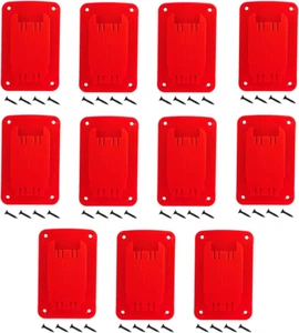 10Packs Tool Holders for Dewalt 20V Drill Mount Fit for Milwaukee M18 Tools Red - Picture 1 of 12